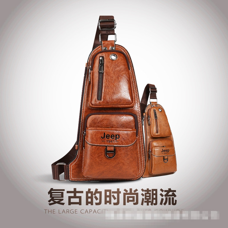 JEEP Tas Selempang Kulit Sling Retro Vintage 6196 JEEP Tas Selempang Kulit Sling Retro Vintage 6196